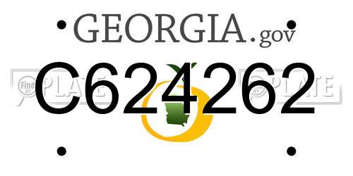 C624262 Georgia License Plate