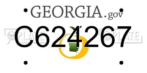 C624267 Georgia License Plate