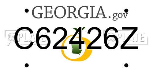 C62426Z Georgia License Plate