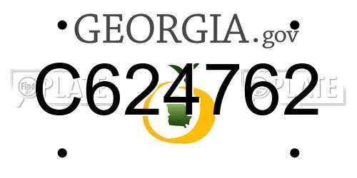 C624762 Georgia License Plate