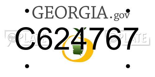 C624767 Georgia License Plate