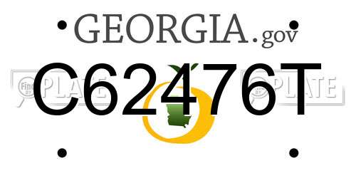 C62476T Georgia License Plate
