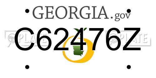 C62476Z Georgia License Plate