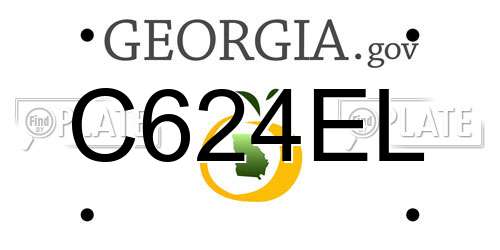 C624EL Georgia License Plate