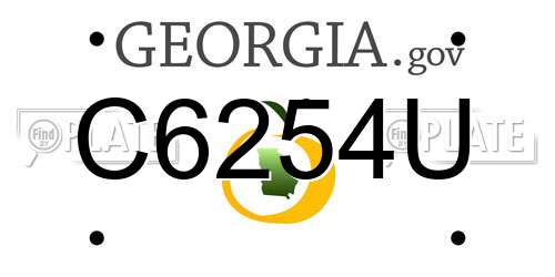 C6254U Georgia License Plate