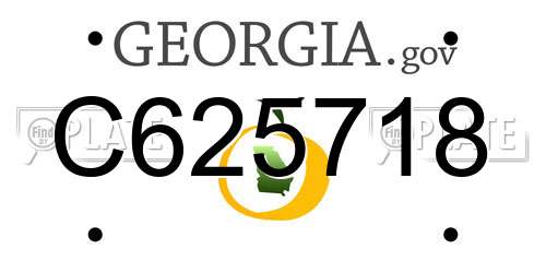 C625718 Georgia License Plate