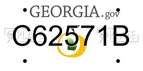 C62571B Georgia License Plate