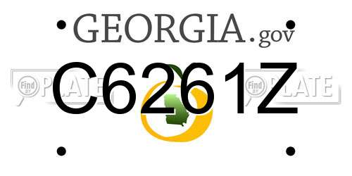 C6261Z Georgia License Plate