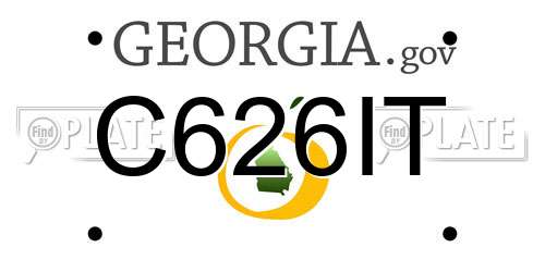 C626IT Georgia License Plate