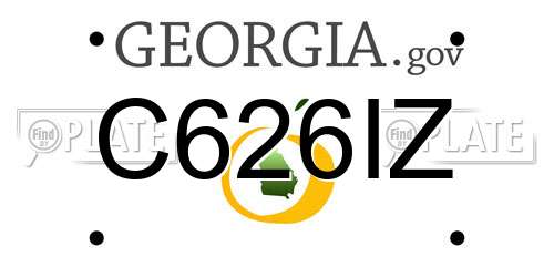C626IZ Georgia License Plate