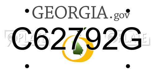 C62792G Georgia License Plate
