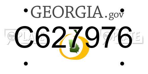 C627976 Georgia License Plate