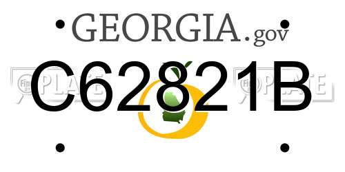 C62821B Georgia License Plate