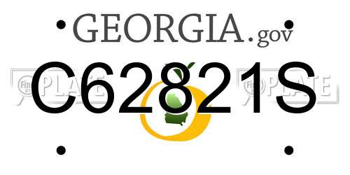 C62821S Georgia License Plate