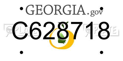 C628718 Georgia License Plate