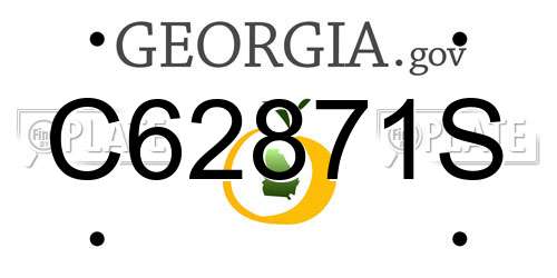 C62871S Georgia License Plate