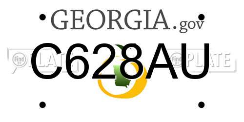 C628AU Georgia License Plate