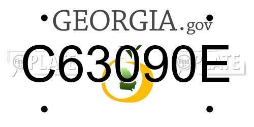 C63090E Georgia License Plate