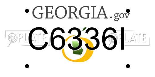 C6336I Georgia License Plate