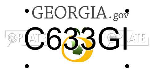 C633GI Georgia License Plate