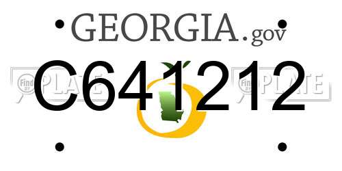C641212 Georgia License Plate