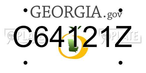 C64121Z Georgia License Plate