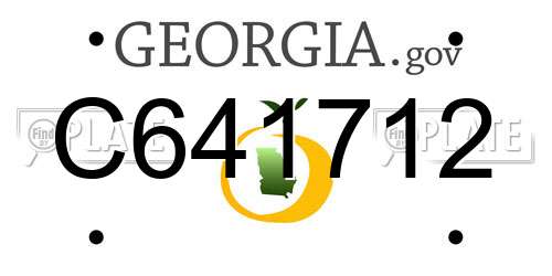 C641712 Georgia License Plate
