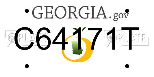 C64171T Georgia License Plate