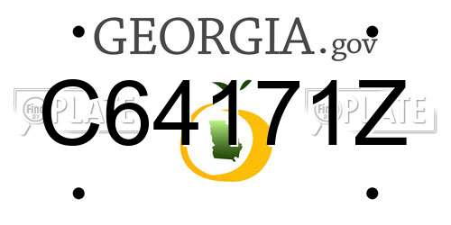 C64171Z Georgia License Plate