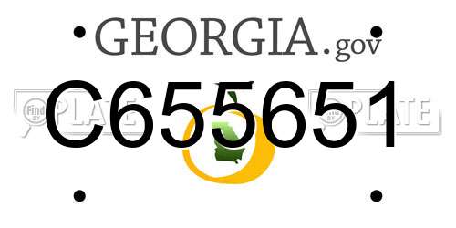 C655651 Georgia License Plate