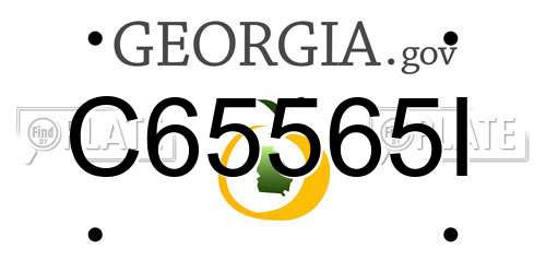 C65565I Georgia License Plate