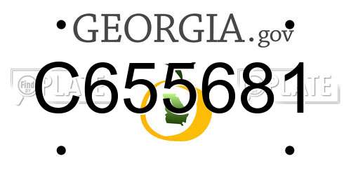 C655681 Georgia License Plate
