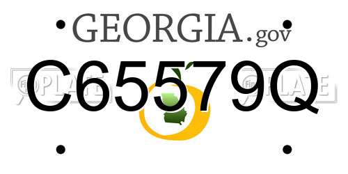 C65579Q Georgia License Plate