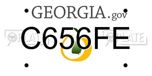 C656FE Georgia License Plate