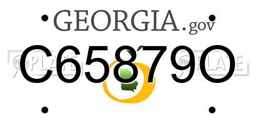 C65879O Georgia License Plate