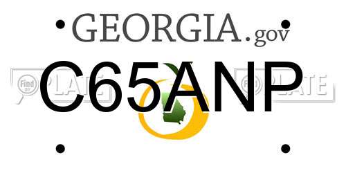 C65ANP Georgia License Plate