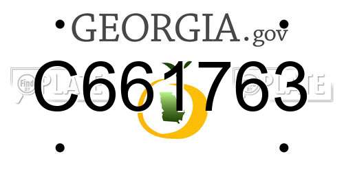 C661763 Georgia License Plate