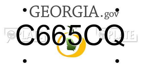 C665CQ Georgia License Plate