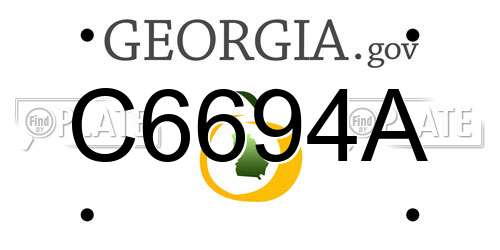 C6694A Georgia License Plate