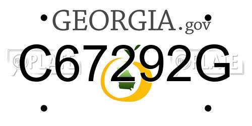 C67292G Georgia License Plate