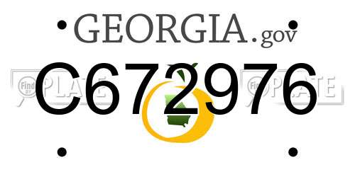 C672976 Georgia License Plate