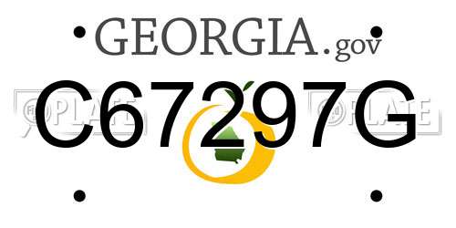 C67297G Georgia License Plate