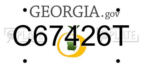 C67426T Georgia License Plate