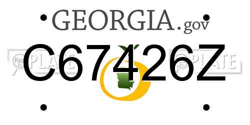 C67426Z Georgia License Plate