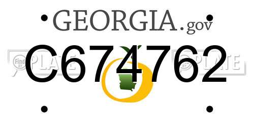 C674762 Georgia License Plate