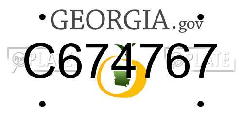 C674767 Georgia License Plate