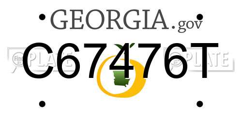 C67476T Georgia License Plate