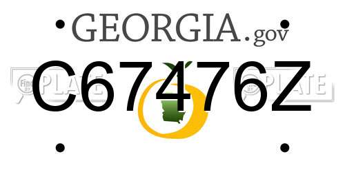 C67476Z Georgia License Plate
