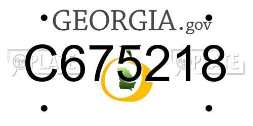 C675218 Georgia License Plate