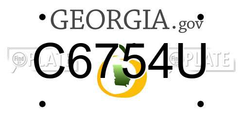 C6754U Georgia License Plate